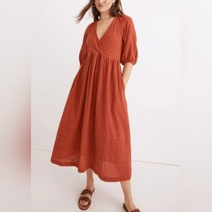 Madewell Marianna Puff Sleeve Midi Dress X